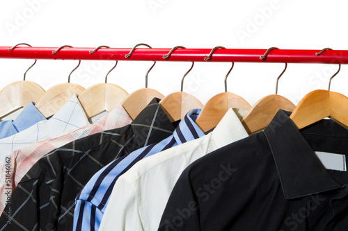 Photo: Cloth Hangers with Shirts Cloth Hangers with Shirts