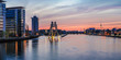 Berlin Osthafen Mediaspree am Abend Panorama
