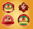 Vector: set of ice cream labels set of ice cream labels