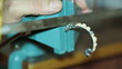The process of making dental appliance. Close-up