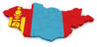 Foto: 3D Map of Mongolia 3D Map of Mongolia