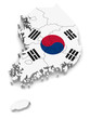 Foto: 3D Map of South Korea 3D Map of South Korea