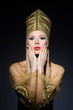 Young model in personification of egyptian beauty