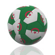 Isolated Soccer Ball with Algerian Flag