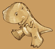 Dinosaur Sketch Doodle Vector Art