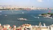Aerial view to Bosphorus, Istanbul. Looking over Karakoy