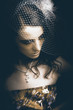 Close Up Portrait Of A Beautiful Vintage Bride