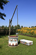 Hand decorated countryside house in Zalipie, Poland.