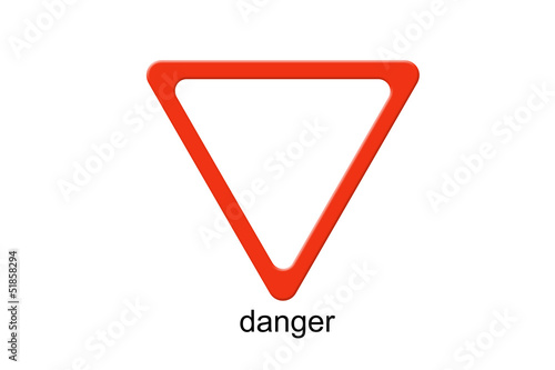 Illustration: panneau attention danger vide panneau attention danger vide
