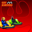 Vektor: Go! Karting race ad poster or leaflet design Go! Karting race ad poster or leaflet design
