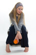 Photo: Girl with orange Girl with orange