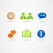 buttons and business icons