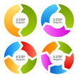 Vector cycle diagrams set