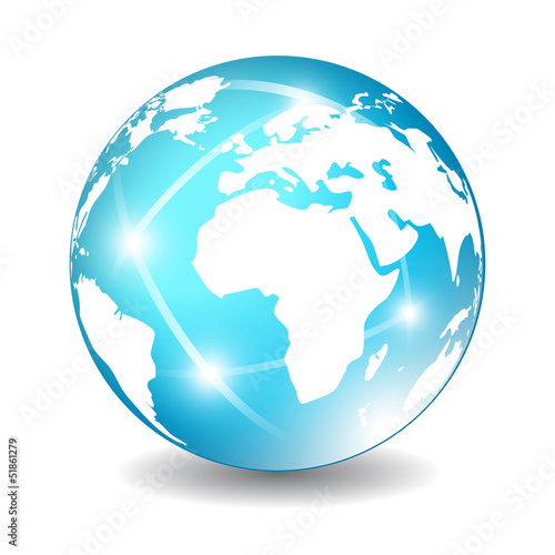 Vector: Vector glossy earth Vector glossy earth