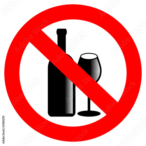 Vector: No alcohol vector sign No alcohol vector sign