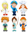 People professions clipart cartoon style vector illustration