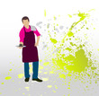Silhouette d'un serveur
