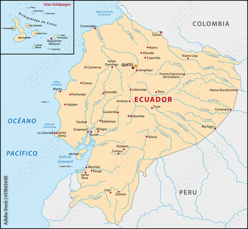 Vector: Ecuador map Ecuador map