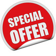 Sticker rot rund cu SPEICAL OFFER