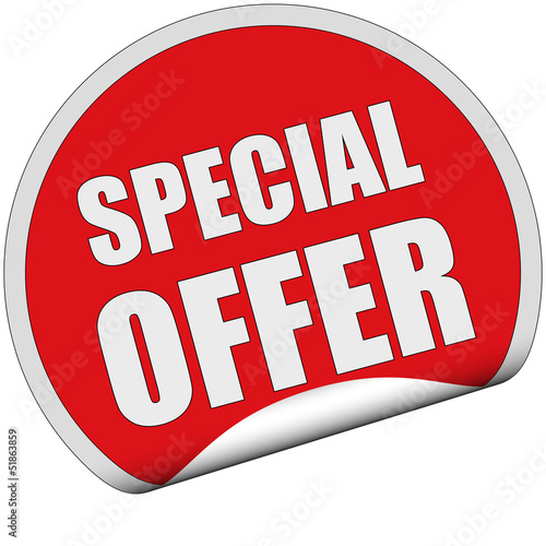Illustration: Sticker rot rund cu SPEICAL OFFER Sticker rot rund cu SPEICAL OFFER