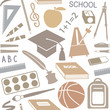 School related seamless pattern