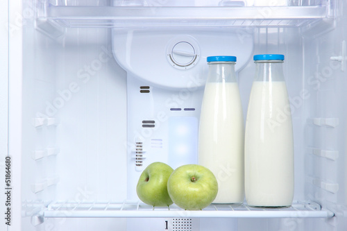 Photo: Open refrigerator with diet food Open refrigerator with diet food