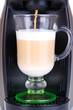 Layered coffee close up