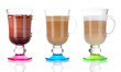Layered coffee isolated on white