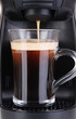 Layered coffee close up