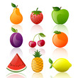 Vektor: Vector Illustration of Glossy Fruits Vector Illustration of Glossy Fruits