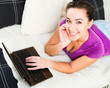 young woman with laptop