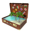 Illustration: Tropical trip suitcase Tropical trip suitcase