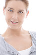 Attractive blue eyed woman