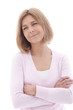 Smiling woman with folded arms