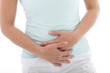 Woman with stomach pain