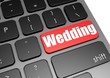 Illustration: Wedding with black keyboard Wedding with black keyboard