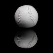 baseball ball over black background