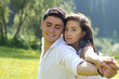 Man and woman outdoors
