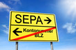 Schild mit SEPA