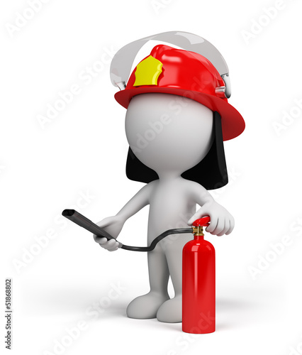 Illustration: 3d person – fireman 3d person – fireman