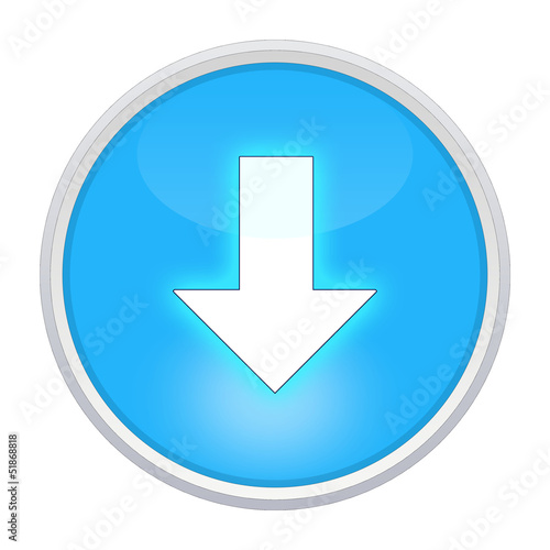 Illustration: download button blau download button blau