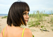 portrait of young woman on a beach