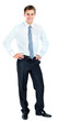 Portrait of a business man isolated on white background.