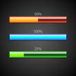 Vector set of loading bars