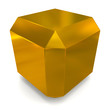cube 3d golden