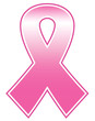 Vector: Breast cancer pink ribbon isolated on white Breast cancer pink ribbon isolated on white