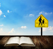 Photo: Reading book for understand traffic sign, Education for safety c Reading book for understand traffic sign, Education for safety c