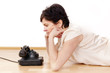 Woman waiting on call
