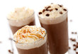 Ice coffee with whipped cream