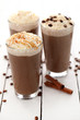 Ice coffee with whipped cream